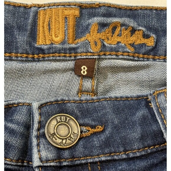 Kut from the Kloth Straight Leg Jeans Women’s Size 8 Whiskering - Picture 5 of 12